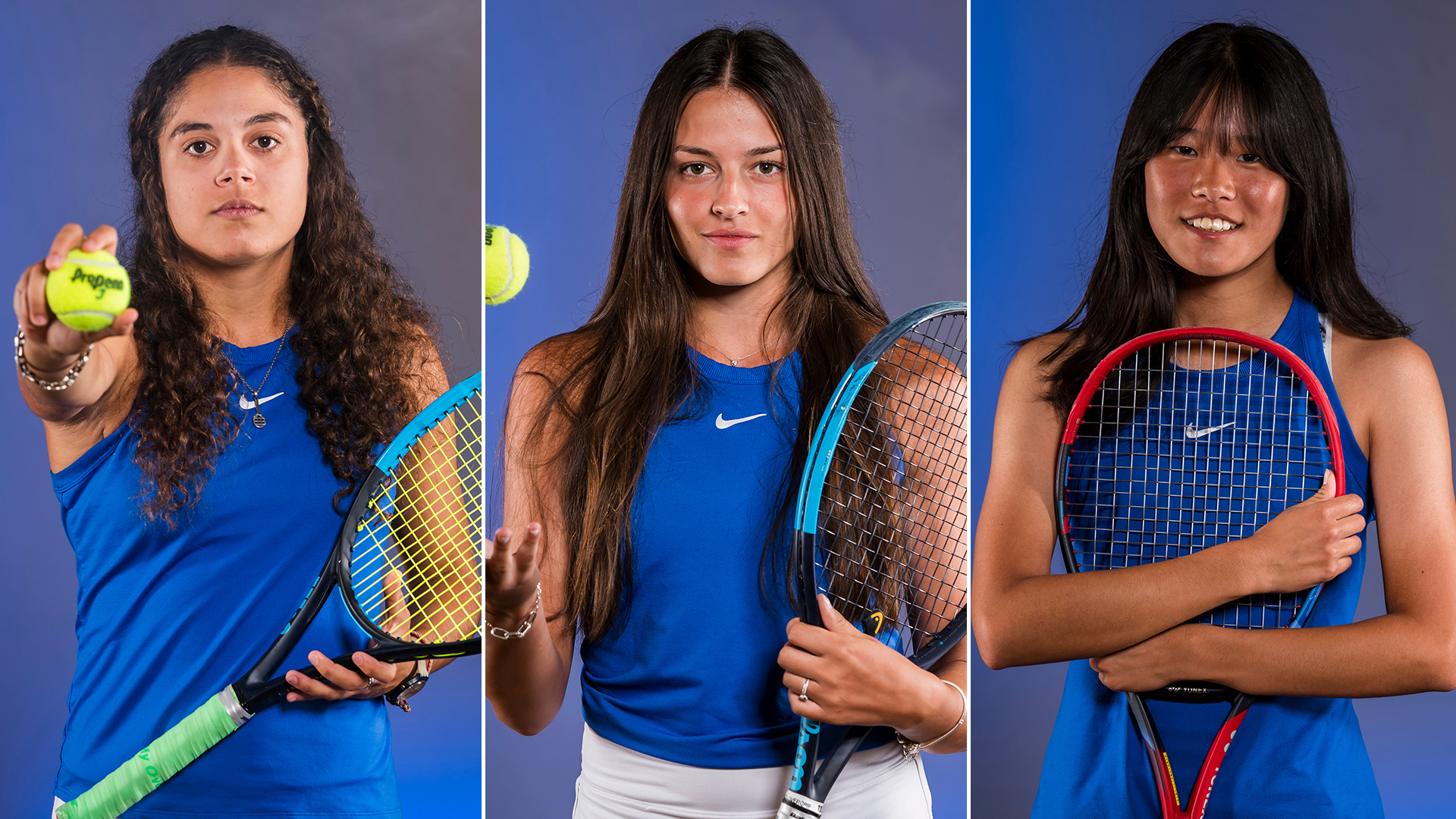 (From L-R): Agustina Olivero, Mara Guillen and Nana Hishida all earned all-conference honors from the River States Conference Monday, with Olivero and Guillen both making the First Team.