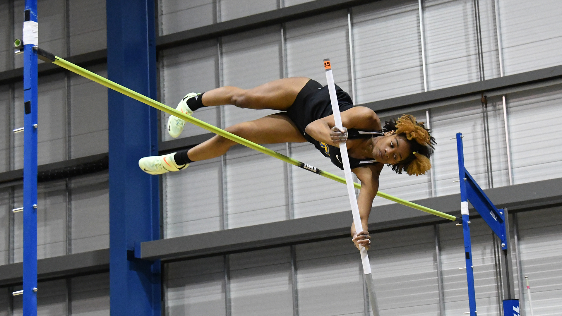 In her final tune-up before outdoor nationals, Nevaeh Brown hit her best pole vault mark of the season at the Marian Last Chance Wednesday.