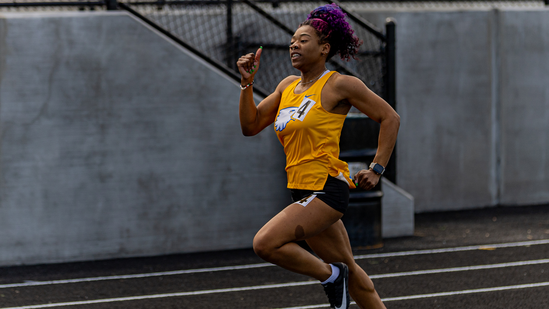 Nevaeh Brown hit the 'A' standard in pole vault and also anchored the second-place 4x100 relay team at the Centre Invitational Saturday.