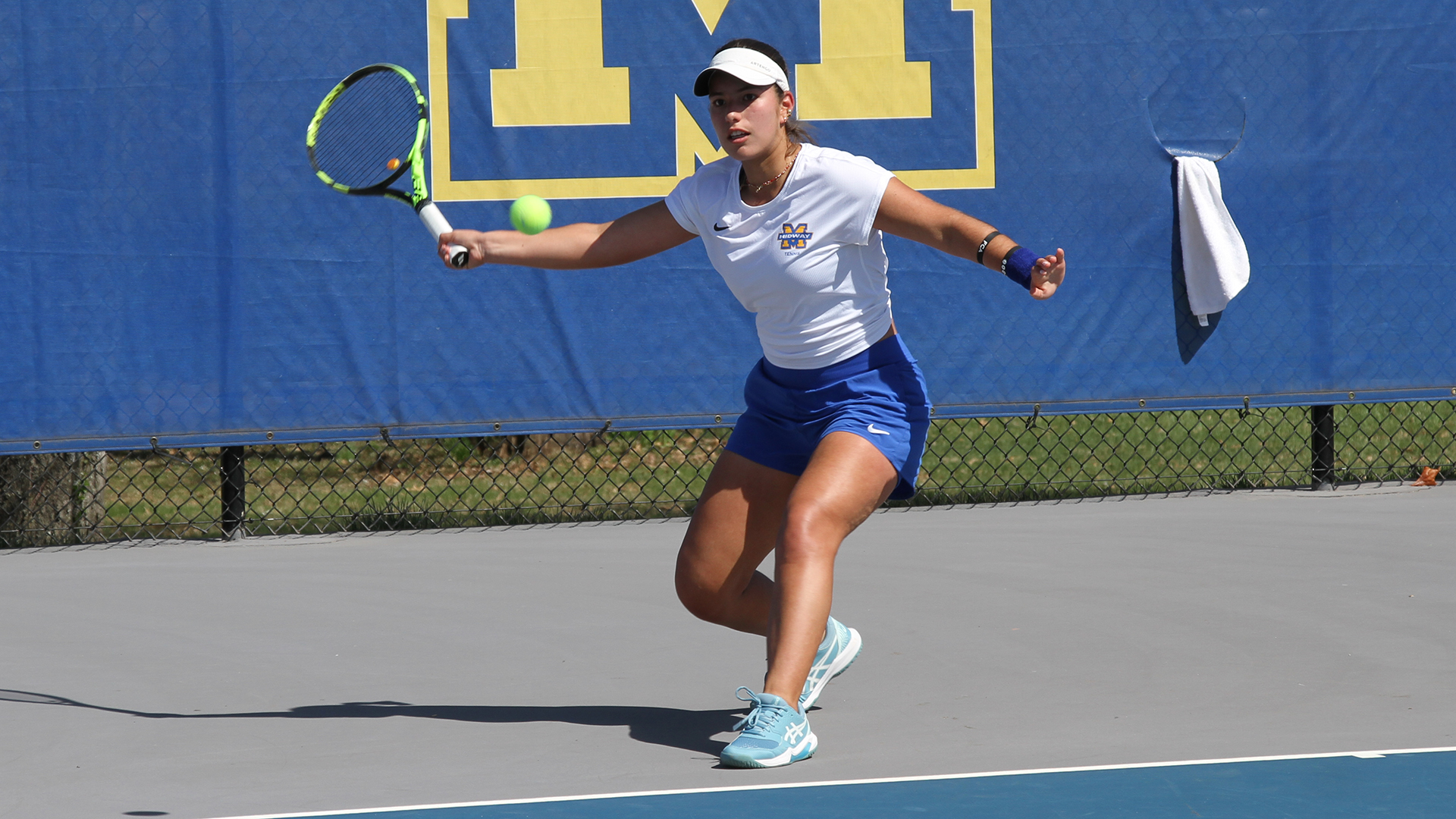 Paula Rueda earned a straight-set wins at No. 4 singles to held Midway secure a 4-3 win over IU East Friday.