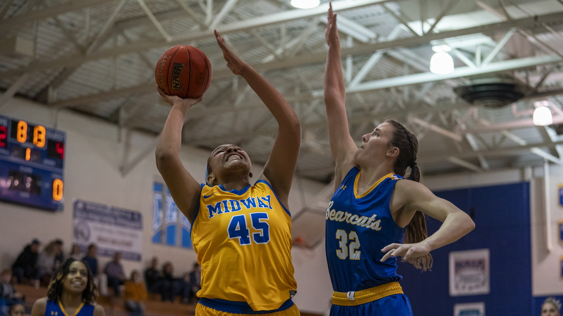 Sereniti Webb scored Midway's first 10 points in a loss to No. 14 Rio Grande (Ohio) Tuesday.