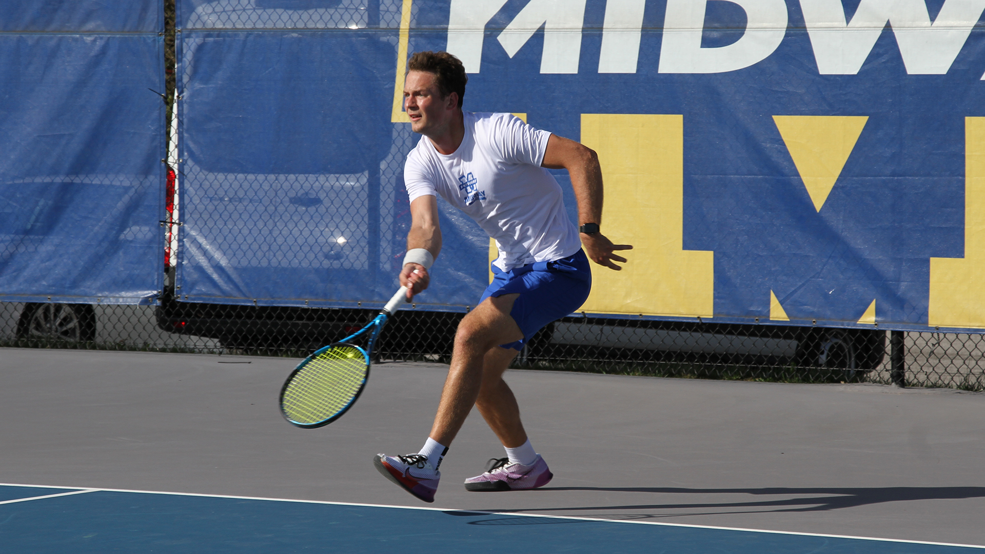 Axel Sperling earned a three-set win in a dual match against Cedarville Saturday.