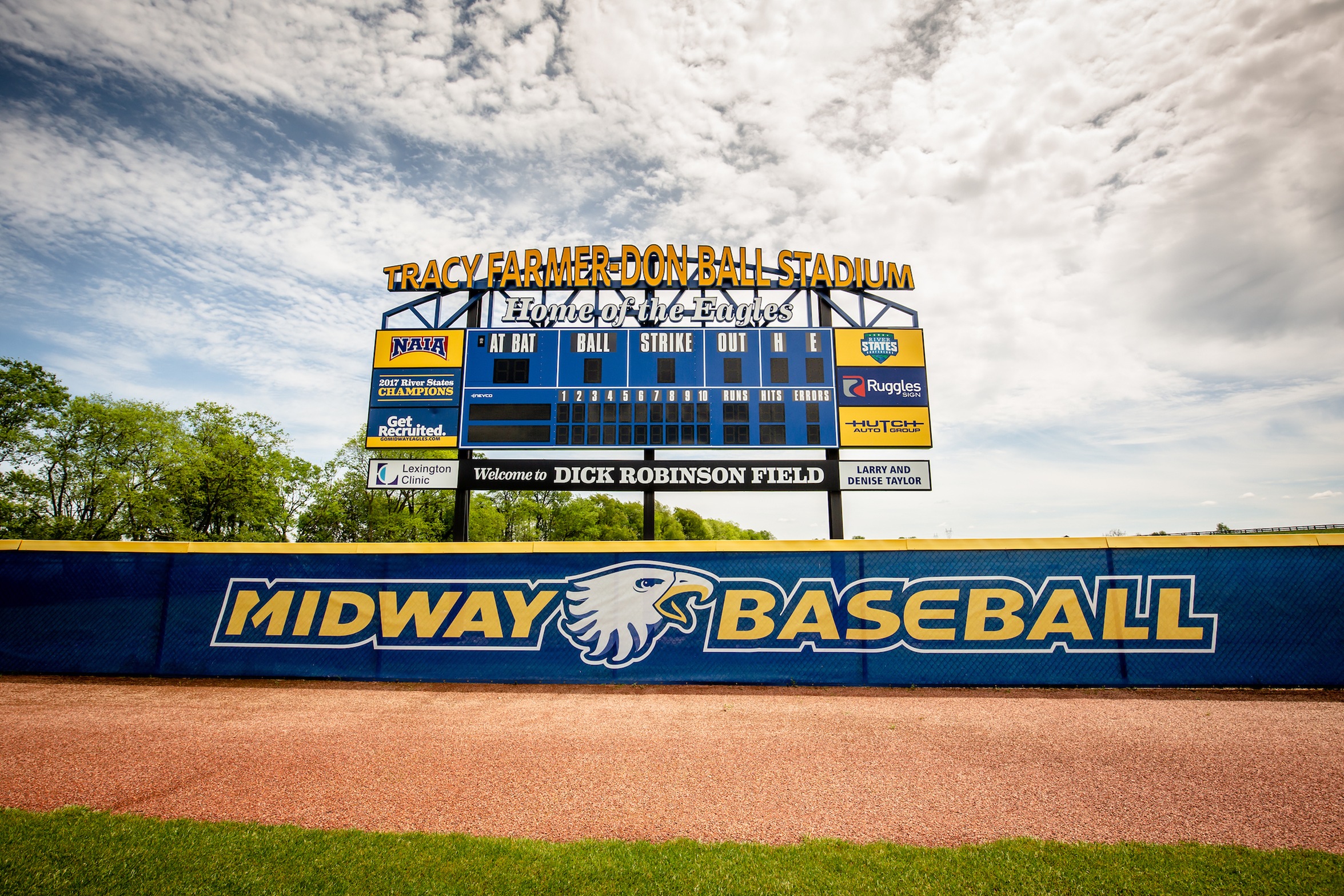 Tracy Farmer - Don Ball Stadium scoreboard at Midway University